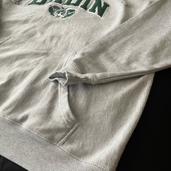 #292 BADIN RAMS HOODIE. Gray in color with awesome patch embroidered logo. - Picture 10 of 14
